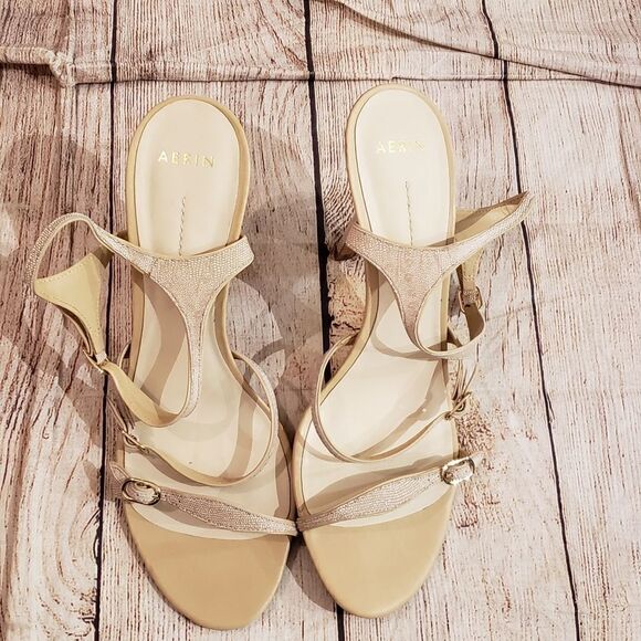AERIN Strappy Caroline Heels, Sz 10 - Picture 2 of 11
